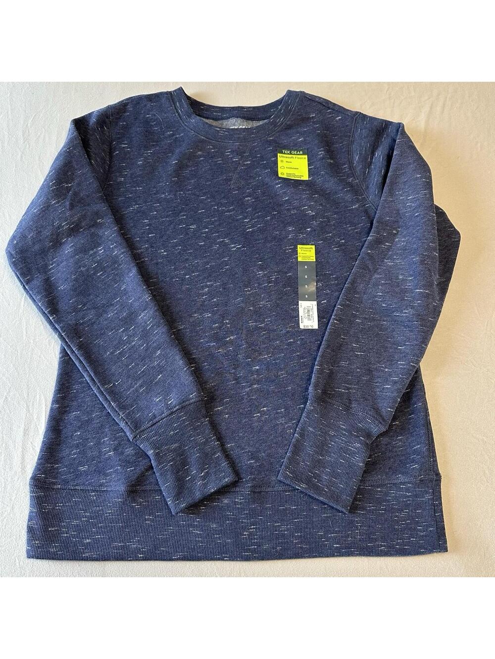 Tek Gear Ultrasoft Fleece Thumb Hole Sweatshirt Blue Womens Small NWT
